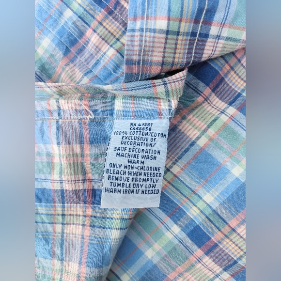 POLO Ralph Lauren Preppy Pink Pony Embroidery Light Cotton button up shirt M MED - Picture 8 of 11